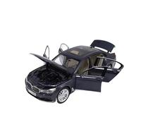 Modello Di Auto Pressofusa In Lega Di Simulazione BMW 750LI 7 Extended Edition Sedan Scala 1:18 Decorazione Per La Casa Macchinine Mini Auto(Dark blue)