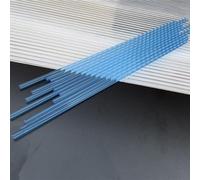 Modello di barra rotonda trasparente, 100 pezzi di asta rotonda acrilica trasparente colorata, bastoncini acrilici for cake pops, bastoncini acrilici for cake topper piatti(Blue,3x150mm)