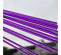 Modello di barra rotonda trasparente, 50 pezzi aste rotonde acriliche colorate, diametri aste acriliche 3 mm pioli colorati for modelli fai da te, bastoncini for cake pop in acrilico(Purple,3x200mm)