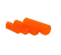 Modello di barra rotonda trasparente, Barra acrilica, barra rotonda in plastica acrilica trasparente verde rossa gialla arancione blu, barre solide in PMMA 1 pz(Orange,4x500mm)