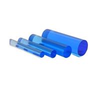 Modello di barra rotonda trasparente, Barra acrilica, barra rotonda in plastica acrilica trasparente verde rossa gialla arancione blu, barre solide in PMMA 1 pz(Blue,5x500mm)