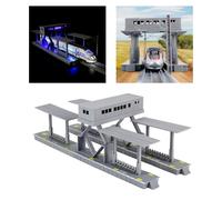 Modello di binario del binario del treno della piattaforma della stazione