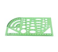 Modello di bussole Righello Riutilizzabile Plastica Disegno Disegno Modello Stencil Modelli di Misurazione per Studenti Educativi 1 pz Verde Bello