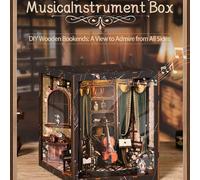 Modello di cabina fai da te, casa delle bambole in miniatura, libreria ferm O7A9