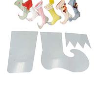 Modello di calzino di Natale - Modelli di trapunta per decorazioni natalizie, calza di Natale fai-da-te Modelli da cucito, modelli di trapunta Calzini per la vigilia di Natale Strumenti