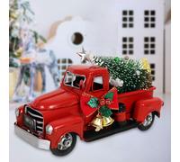 Modello di Camioncino con Decorazione Natalizia per Camion Rosso Da Tavolo