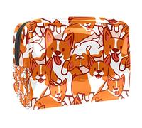 Modello di cane Corgi Borsa cosmetica Borsa portatile da toilette Borsa accessori organizzatore