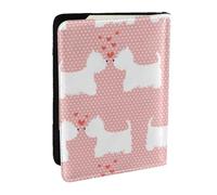 Modello di cani Westie, Porta passaporto da viaggio in pelle PU Custodia per passaporto Copertine per passaporto da 6,5 pollici