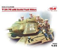 Modello Di Carro Armato T-34-76 Con Soldati Sovietici Icm 35368 1/35