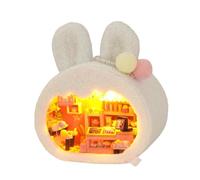 modello di casa - modello di casa compatto, casa artigianale, riproduzione portatile di una piccola casa, artigianato durevole, modello di casa adatto ai viaggi, regalo in miniatura per la