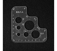 Modello di Cerchio Acrilico Trasparente, Stencil per Righello con Angoli Arrotondati, Strumento di Posizionamento per Cuciture in Pelle