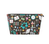 Modello di chimica scientifica, Borsa da toilette Borsa per trucco Borsa per cosmetici Borsa da toilette da viaggio portatile