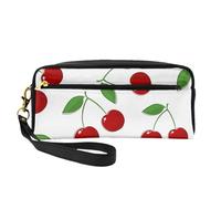 Modello di ciliegia dolce, Borsa per il trucco Borsa per cosmetici Borsa da viaggio portatile da toilette Astuccio in pelle per donne e ragazze
