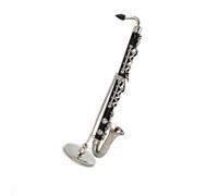 Modello Di Clarinetto Basso In Lega In Miniatura Da 1 Pezzo Con Supporto Mini Accessori Per Strumenti Musicali Mini replica strumento musicale
