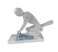 Modello di colonna vertebrale per sollevamento umano, strumento dimostrativo pieghevole per sollevamento pesi, strumento didattico per la protezione della forza della colonna vertebrale(White)