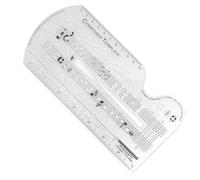 Modello di composizione dello scrittore di canzoni Stencil Staff Disegno Righello Compositore Numero Simboli Notazione Manoscritto Strumento di notazione Durevole Scrittore di canzoni Strumento di