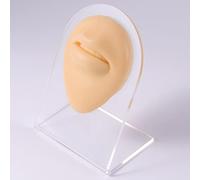 Modello di corpo in silicone for pratica di piercing del tatuaggio - 5 pezzi di display for parte del corpo umano, orecchio, naso, labbra, ombelico, lingua, strumento di allenamento(Skin Month)