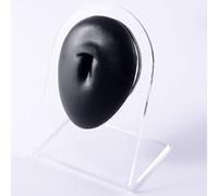 Modello di corpo in silicone for pratica di piercing del tatuaggio - 5 pezzi di display for parte del corpo umano, orecchio, naso, labbra, ombelico, lingua, strumento di allenamento(Black Navel)