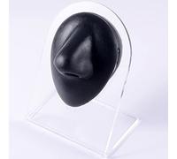 Modello di corpo in silicone for pratica di piercing del tatuaggio - 5 pezzi di display for parte del corpo umano, orecchio, naso, labbra, ombelico, lingua, strumento di allenamento(Black Nose)