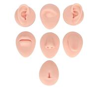 Modello di Corpo Penetrante in Silicone, Parti del Corpo in Silicone Morbido e Compatto, Riutilizzabile Elastico Insegnamento Morbido Silicone Orecchio Bocca Naso Lingua (Colore della pelle chiaro)