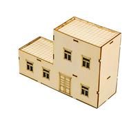Modello di Costruzione di Una Scena architettonica in Miniatura di Una casa in Legno in 1:72 per Micro Paesaggio, Style E