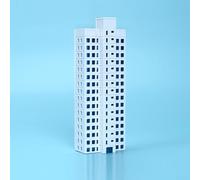 Modello di costruzione in scala N della ferrovia del treno per appartamenti per ufficio, fai da te, scala 1 150, monta il tuo layout della scena (G05)