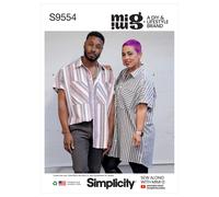 Modello Di Cucito Simplicity S9554 Camicia Unisex In Due Lunghezze