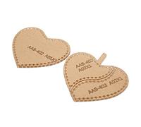 Modello di cuoio per cuoio a forma di cuore Acrilico Modello di cuoio a forma di cuore fai -da -te per la creazione di portachiavi