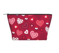Modello di cuore d'amore di San Valentino, Borsa da toilette Borsa per trucco Borsa per cosmetici Borsa da toilette da viaggio portatile