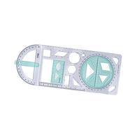 ＡＷＨＡＯ Modello di Disegno con Righello Geometrico, Lavoro di Forma, Bozza, Righello, Disegno, Righelli per Ufficio, Misurazione, Stencil per Artisti, Insegna, Stile b