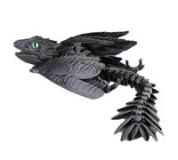 Modello Di Drago 3D Articolato: Figura Di Drago Piumato Unico, Scultura Di Fantasia Flessibile | Giocattolo Di Ornamento Del Desktop Mobile, Design Di Stampa 3D Dettagliato, Ideale Per Collezioni