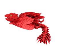 Modello Di Drago 3D Articolato: Figura Di Drago Piumato Unico, Scultura Di Fantasia Flessibile | Giocattolo Di Ornamento Del Desktop Mobile, Design Di Stampa 3D Dettagliato, Ideale Per Collezioni