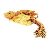 Modello Di Drago 3D Articolato: Figura Di Drago Piumato Unico, Scultura Di Fantasia Flessibile | Giocattolo Di Ornamento Del Desktop Mobile, Design Di Stampa 3D Dettagliato, Ideale Per Collezioni