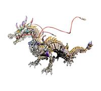 Modello di drago meccanico 3D in metallo, kit puzzle drago in metallo per adulti e bambini estetica dal design unico, modello drago meccanico