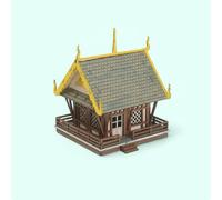 Modello di Edificio 1:72 Dettagli Realistici Miniatura Casa a Due Piani