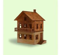 Modello di Edificio 1:72 Dettagli Realistici Miniatura Casa a Due Piani