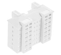 Modello di Edificio in Plastica per Studenti, Città in Miniatura Bianco | Dipingere Casa, Dettagli Realistici, per Scuole e Architetti, Decorazione e Studio Urbano