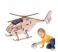 Modello di elicottero a celle , confezione di materiale per elicottero a energia solare, in legno, adatto per bambini, incoraggia l'intelligenza e l'interesse ed è un