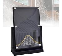 Modello di esperimento con tavola di Galton, strumento didattico per laboratori di fisica, dimostrazione di insegnamento della probabilità con curva rossa, modello matematico di distribuzione normale