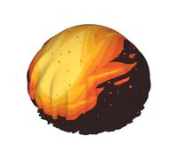 Modello di fiamma a palla di fuoco rossa che cade,Cuffia da doccia, cuffia da notte, doppio strato, impermeabile, elastica, riutilizzabile.