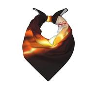 Modello di fiamma di fuoco da baseball ardente,Sciarpa bandana per uomo e donna - Bandane eleganti e versatili per il collo e la testa