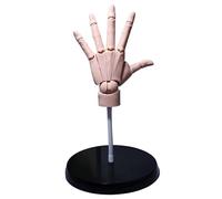 Modello di figura da disegno, modello di mano 14x8 pollici Manichino flessibile in PVC color pelle con base dita articolate a sinistra mobili per disegnare la decorazione della scrivania dell'ufficio