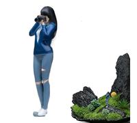 Modello Di Figura Fotografa - Simulazione In 1/64, Giocattolo In Miniatura | Set Di Decorazioni Per La Gente Di Diorama Da Collezione Di Diorama, Oggetti Fotografici Di Scena Urbana Realistici C