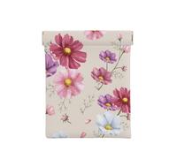 Modello di fiore cosmo disegnato a mano, Spremere il portafoglio superiore da donna Borsa portaoggetti Piccola portamonete Portamonete