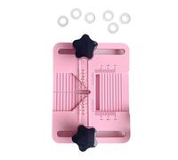 Modello di foratura per orecchini regolabile con linee di misurazione per un centraggio accurato su forme simmetriche o irregolari Strumento di foratura per orecchini