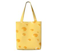 Modello di formaggio giallo,Borse della spesa riutilizzabili, borse per la spesa, borsa a tracolla in tela di grande capacità