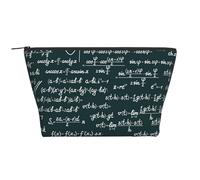 Modello di formule matematiche scritte a mano, Borsa da toilette Borsa per trucco Borsa per cosmetici Borsa da toilette da viaggio portatile