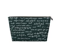 Modello di formule matematiche scritte a mano, Borsa per il trucco Borsa per cosmetici Borsa da toilette da viaggio portatile Borsa da toilette