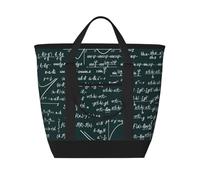 Modello di formule matematiche scritte a mano,Borsa porta pranzo grande capacità isolata per donne e uomini, lavoro, picnic, viaggi