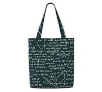 Modello di formule matematiche scritte a mano,Borse della spesa riutilizzabili, borse per la spesa, borsa a tracolla in tela di grande capacità